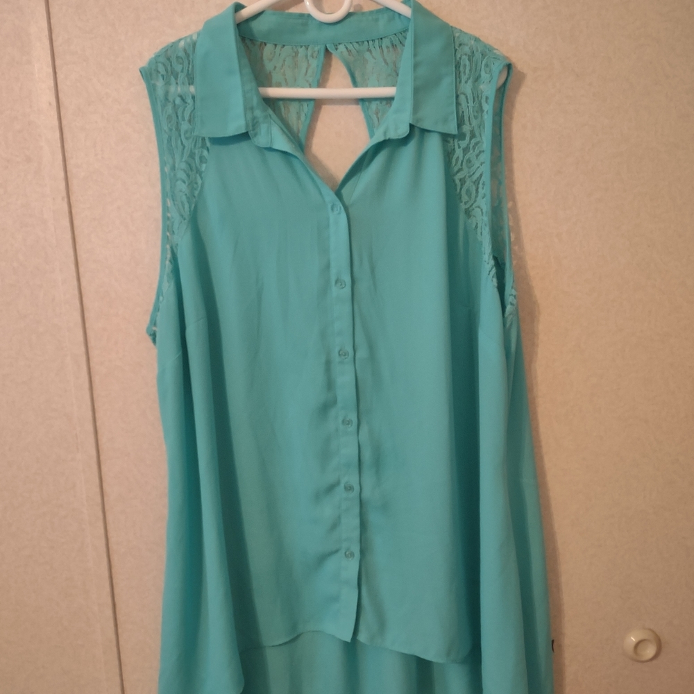 Mint green blouse